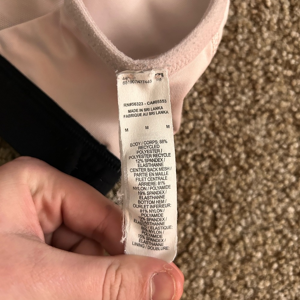 Nike Women's Blush and Black Sports Bra - Picture 5 of 6
